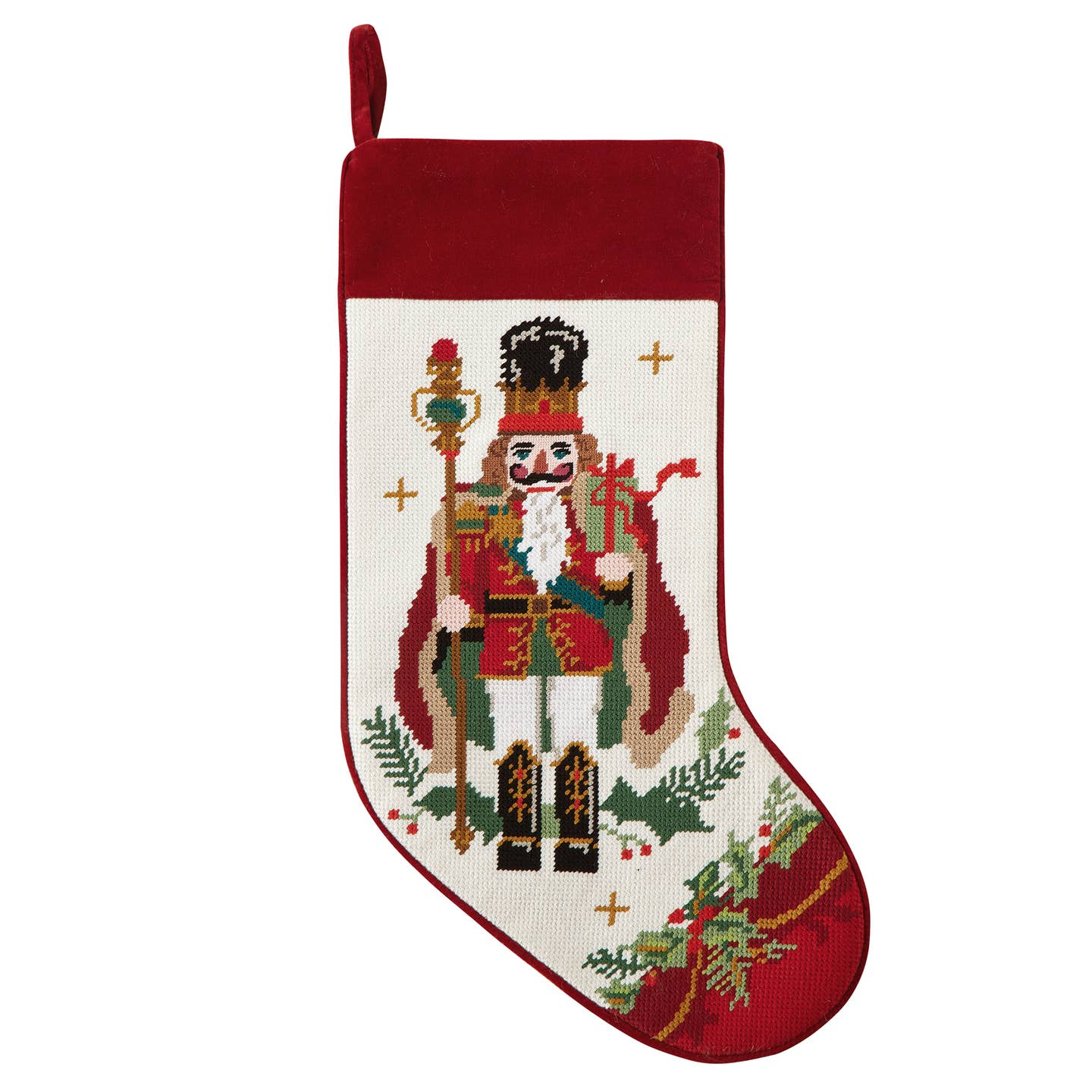 Nutcracker Needlepoint Christmas  Stocking