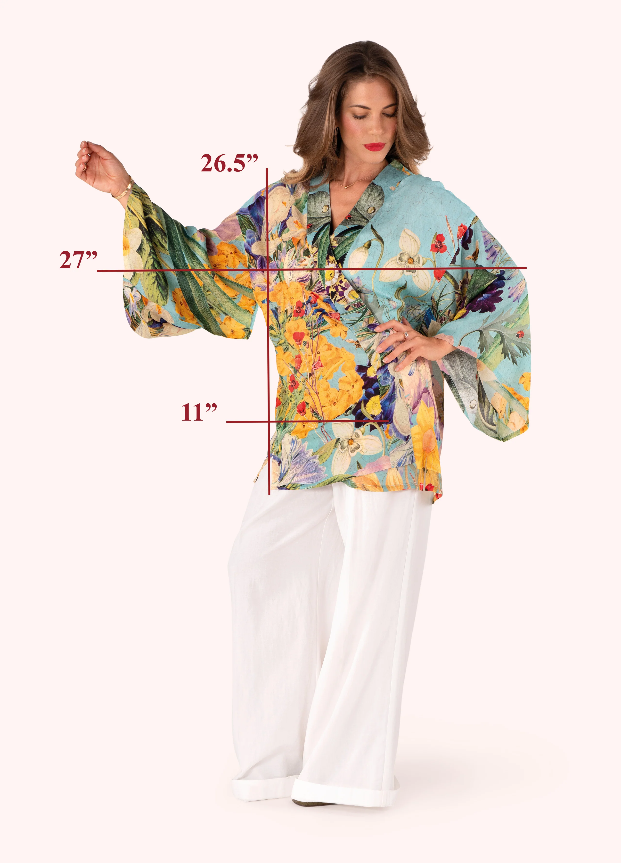 Spring Floral Kimono Jacket - One Size