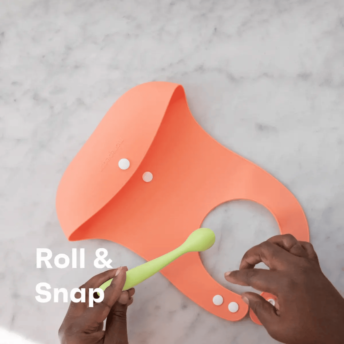 Roll and Snap Bib- Melon