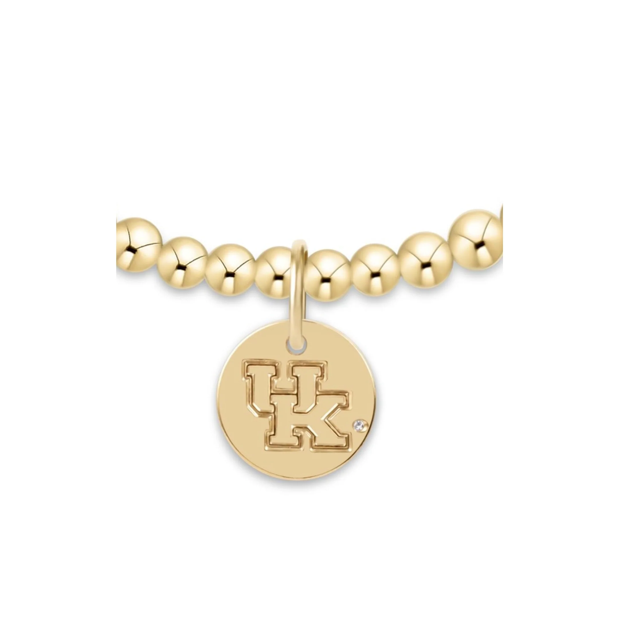 e-girl ecollegiate classic gold 3mm bracelet - kentucky disc