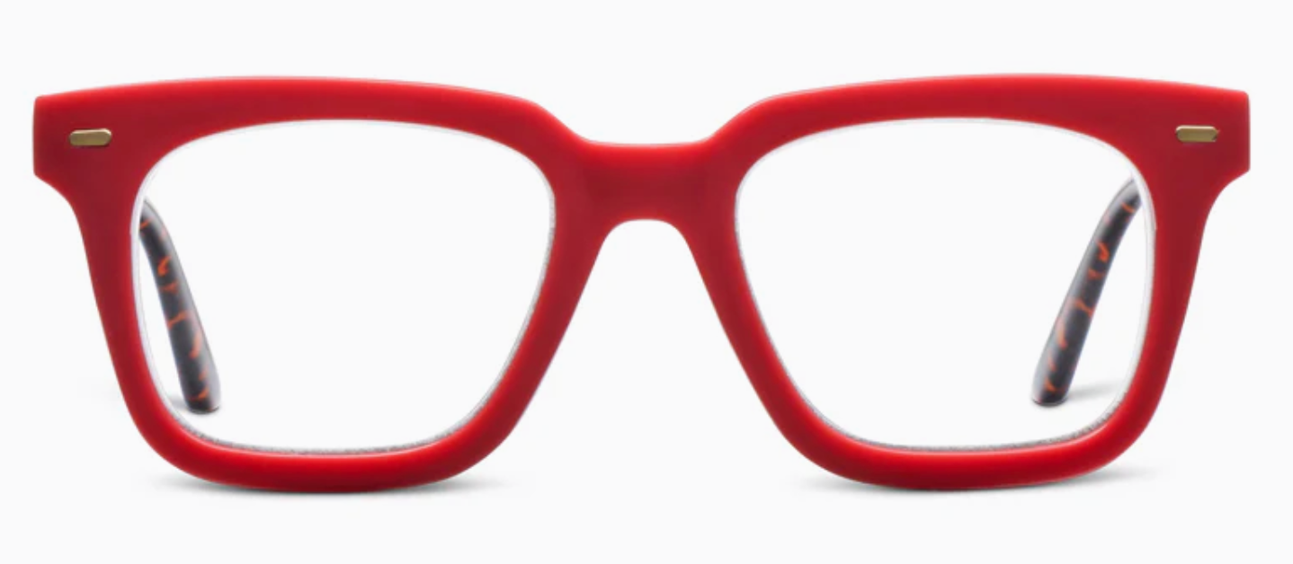 Starlight (Blue-Light) Glasses Red/Leopard Tortoise - 1.50 Strength