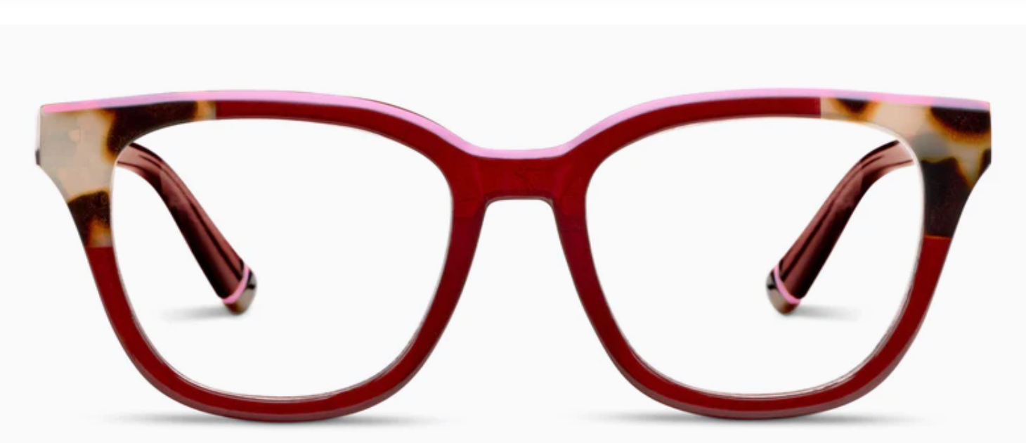 Ramona (Blue-Light) Glasses Cherry/Tortoise- Strength 2.5