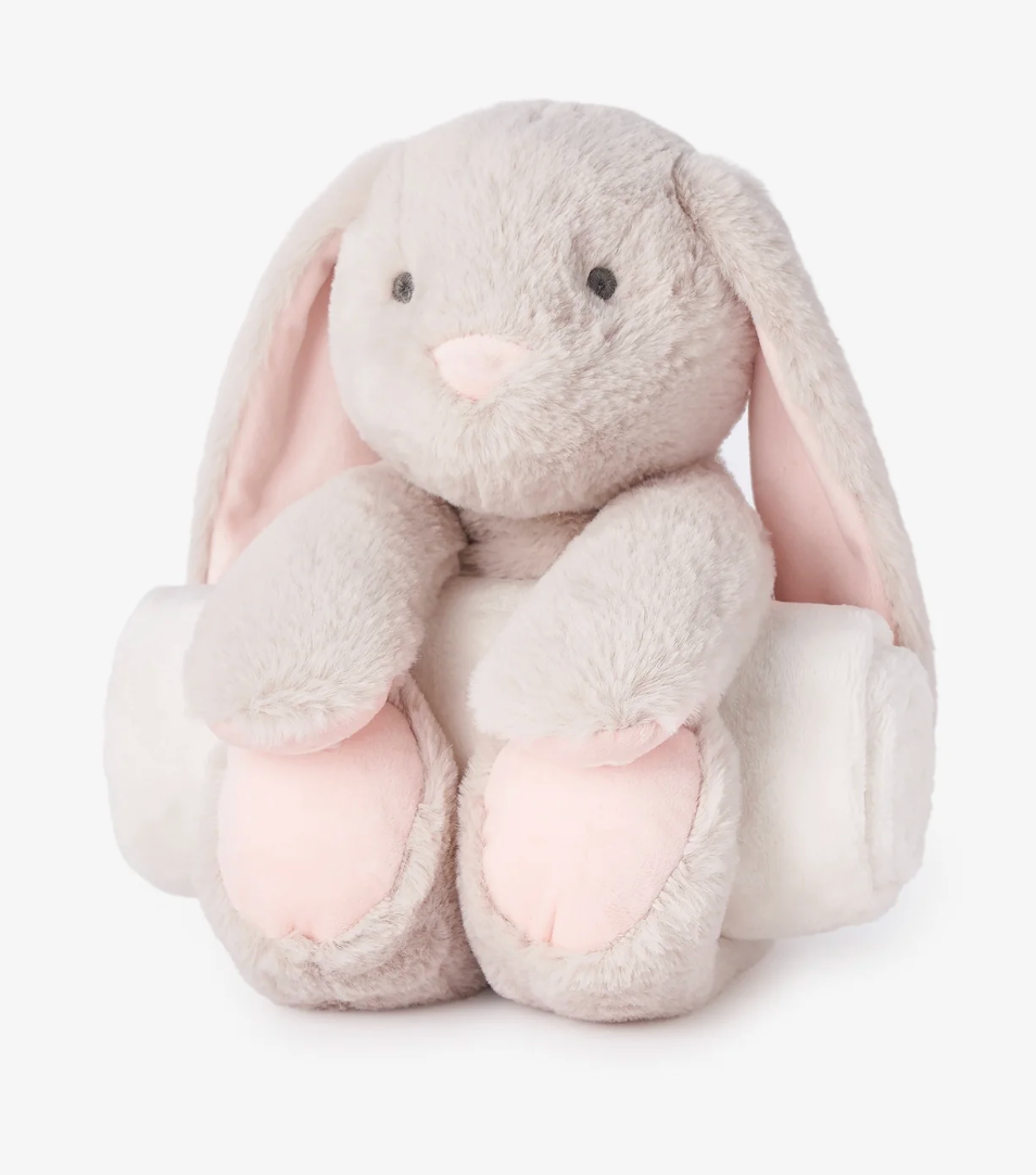 Bunny Bedtime Huggie Plush Toy with Blanket