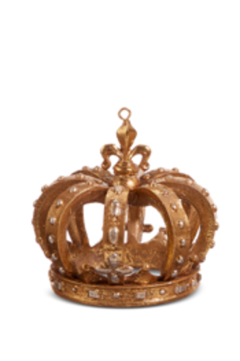 Gold Crown Ornament -3.5"