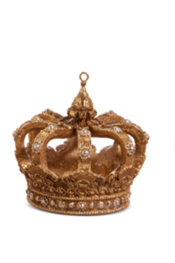 Gold Crown Ornament -3.5"