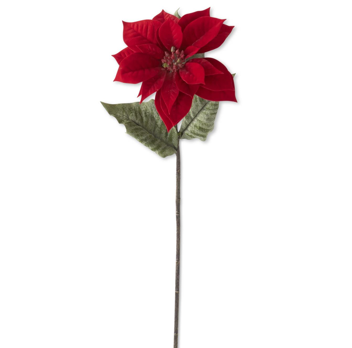 29" Red Poinsettia Stem