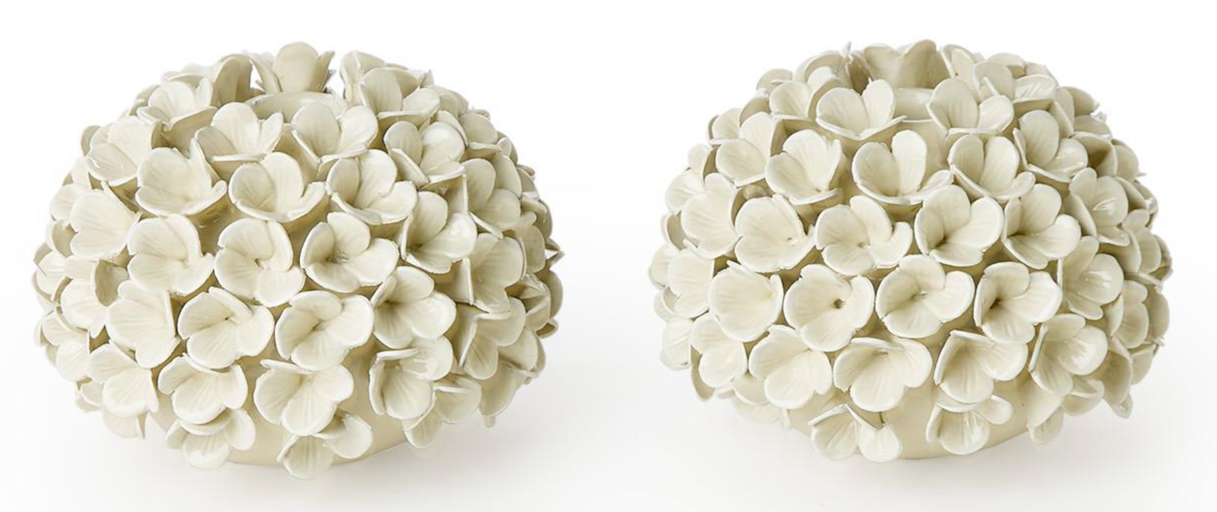 White Hydrangea Bud Vase/Candleholder (each)