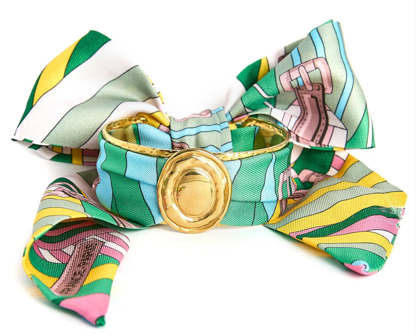 Penelope Gold Scarf Cuff, Sm