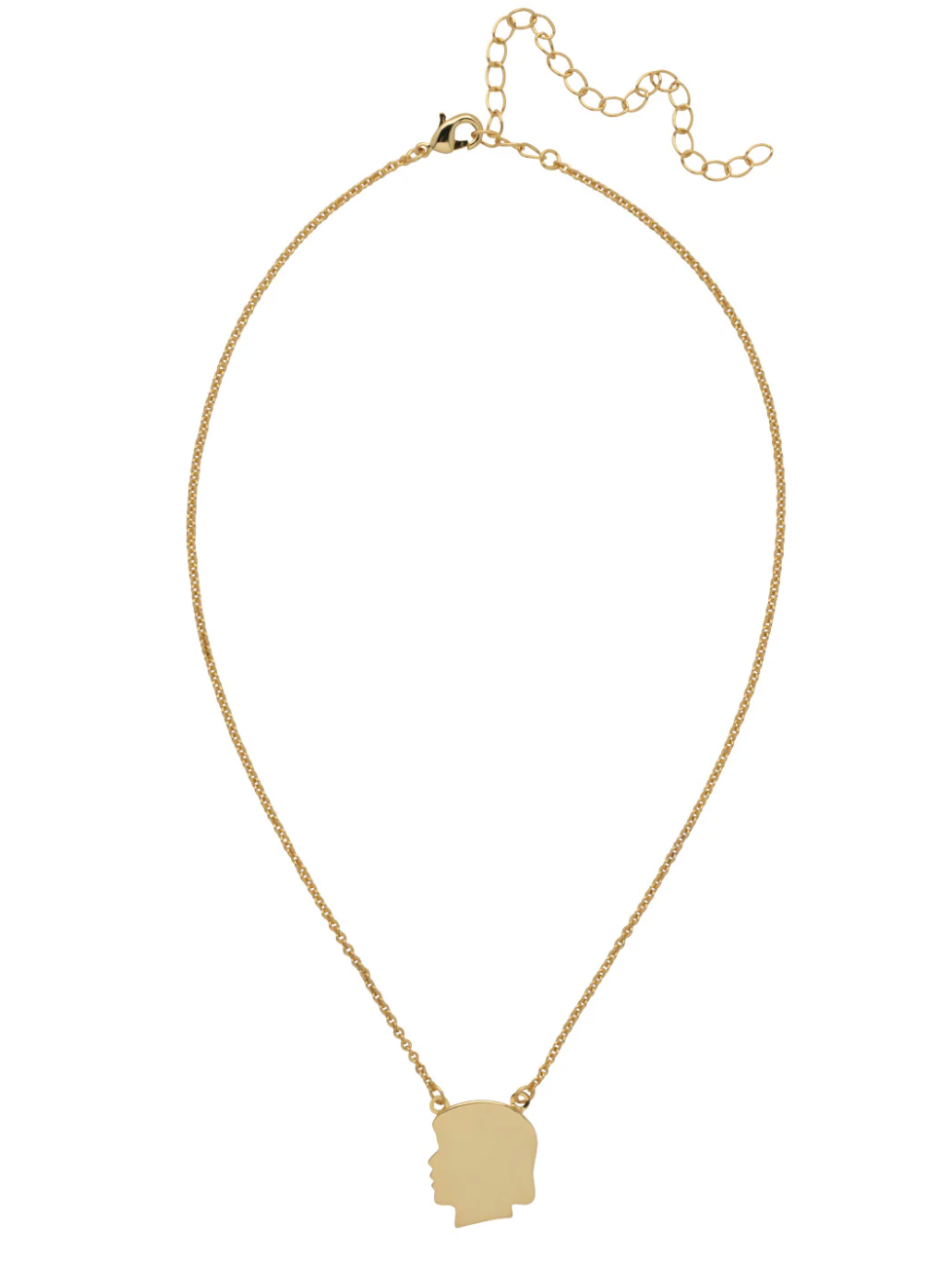 Girl Silhouette Pendant Necklace