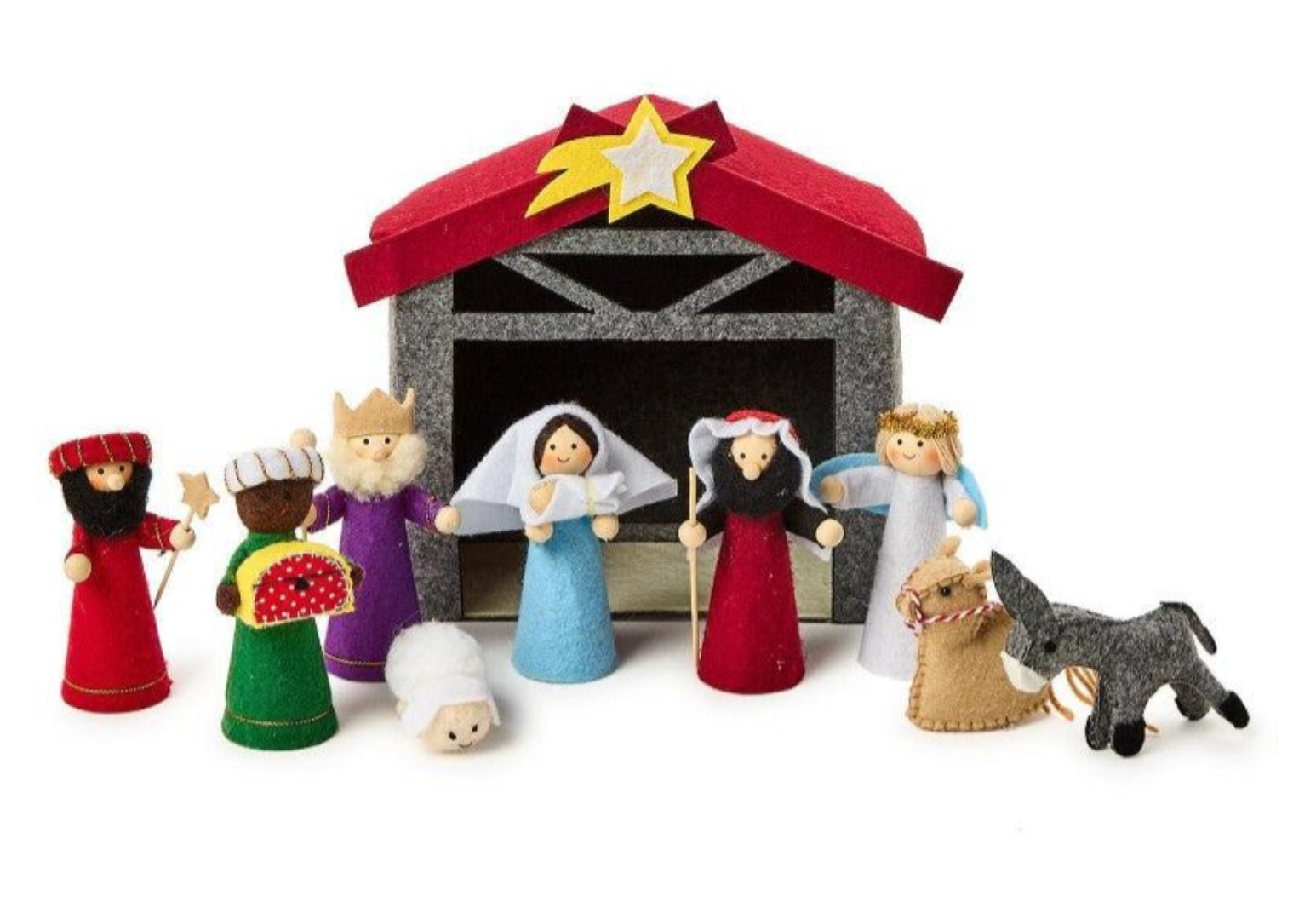 10 Piece Felt Nativity Set