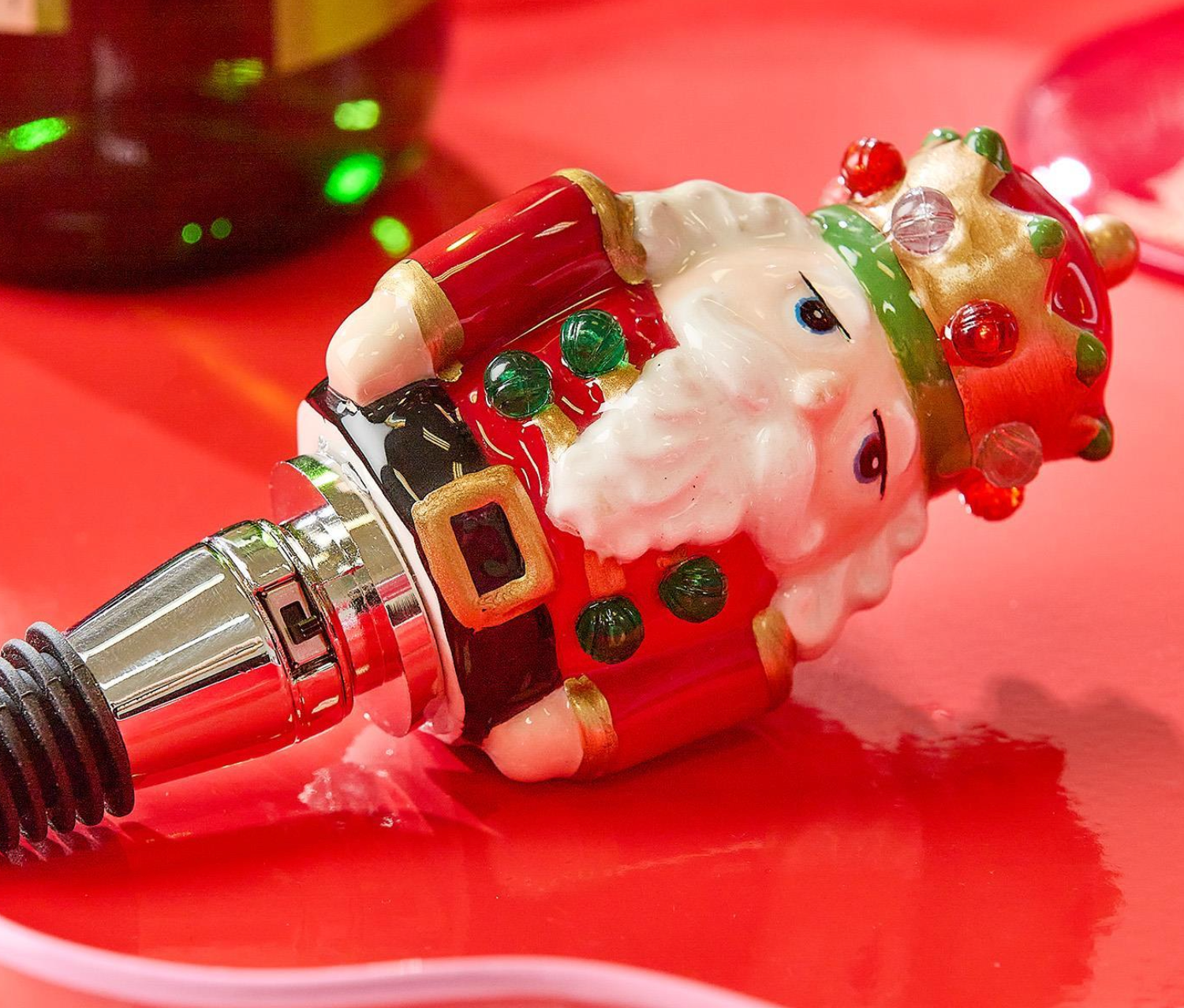Light-Up LED Nutcracker Bottle Stopper