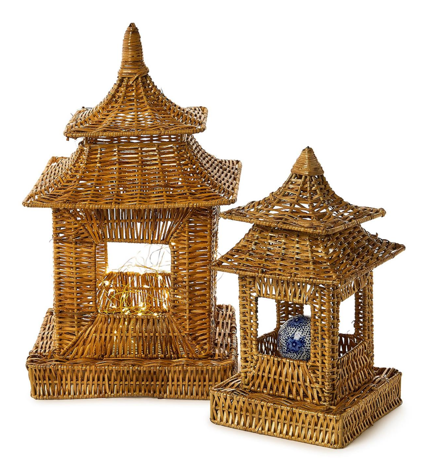 Small Rattan Pagoda Lantern