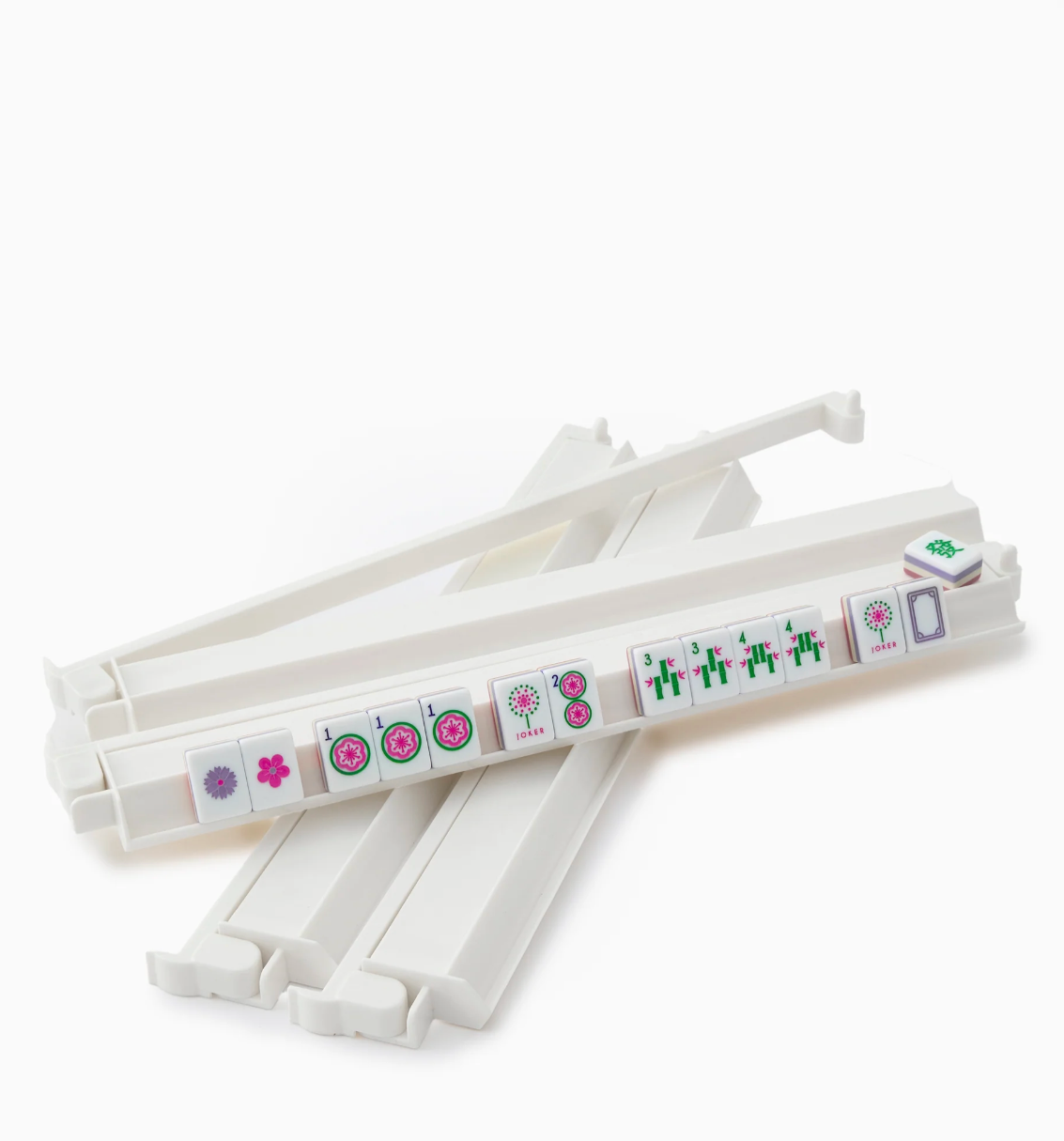 White Acrylic Rack and Pusher Set