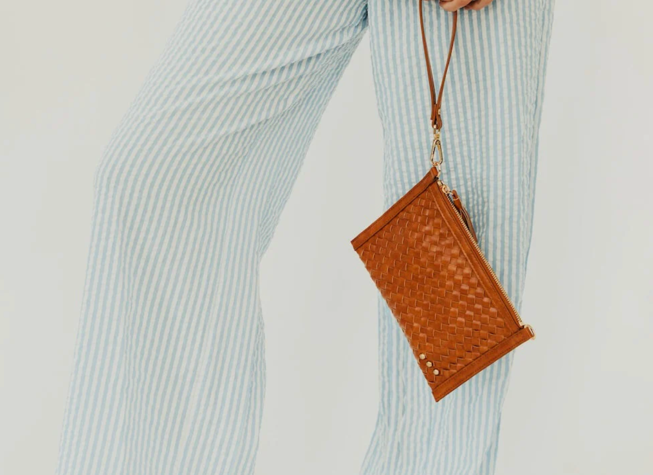 Woven Veda Crossbody/Clutch Bag:  Black
