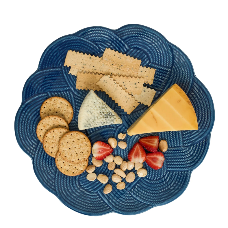 La Panier Mystic Knot Charger/Platter - Denim