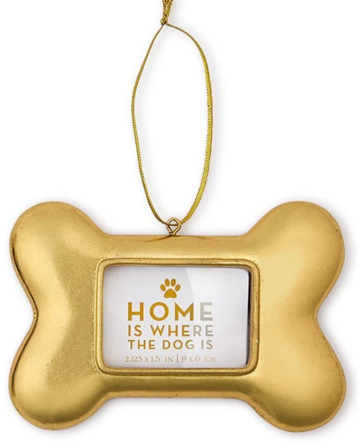 Gold Dog Bone Frame Ornament