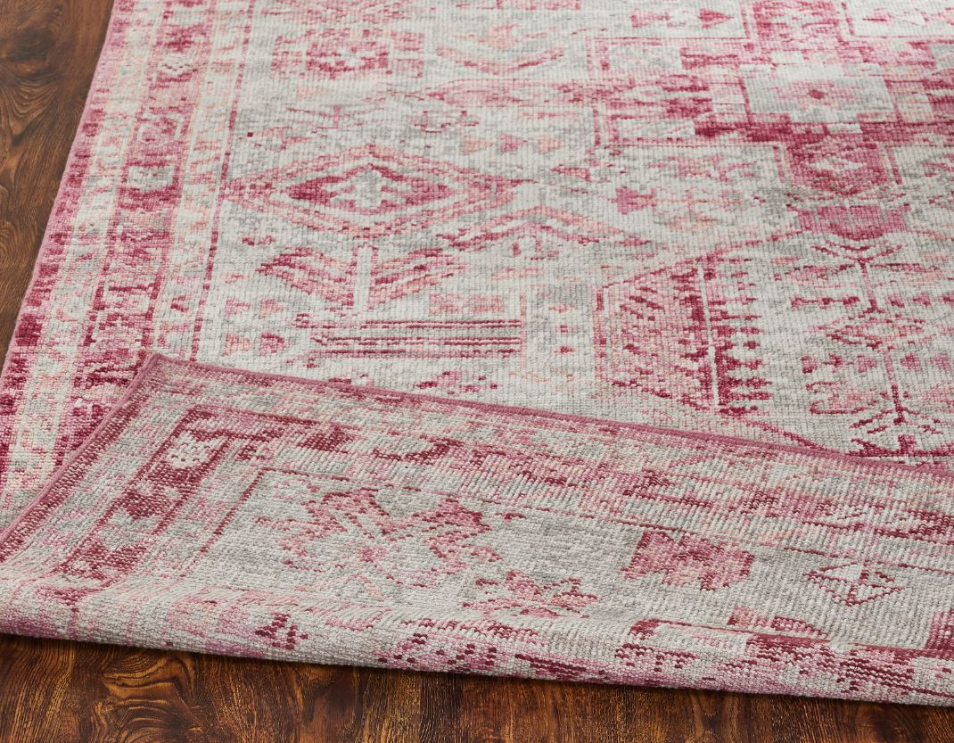 Talora Rose and Pearl Grey Rug (4' x 6')