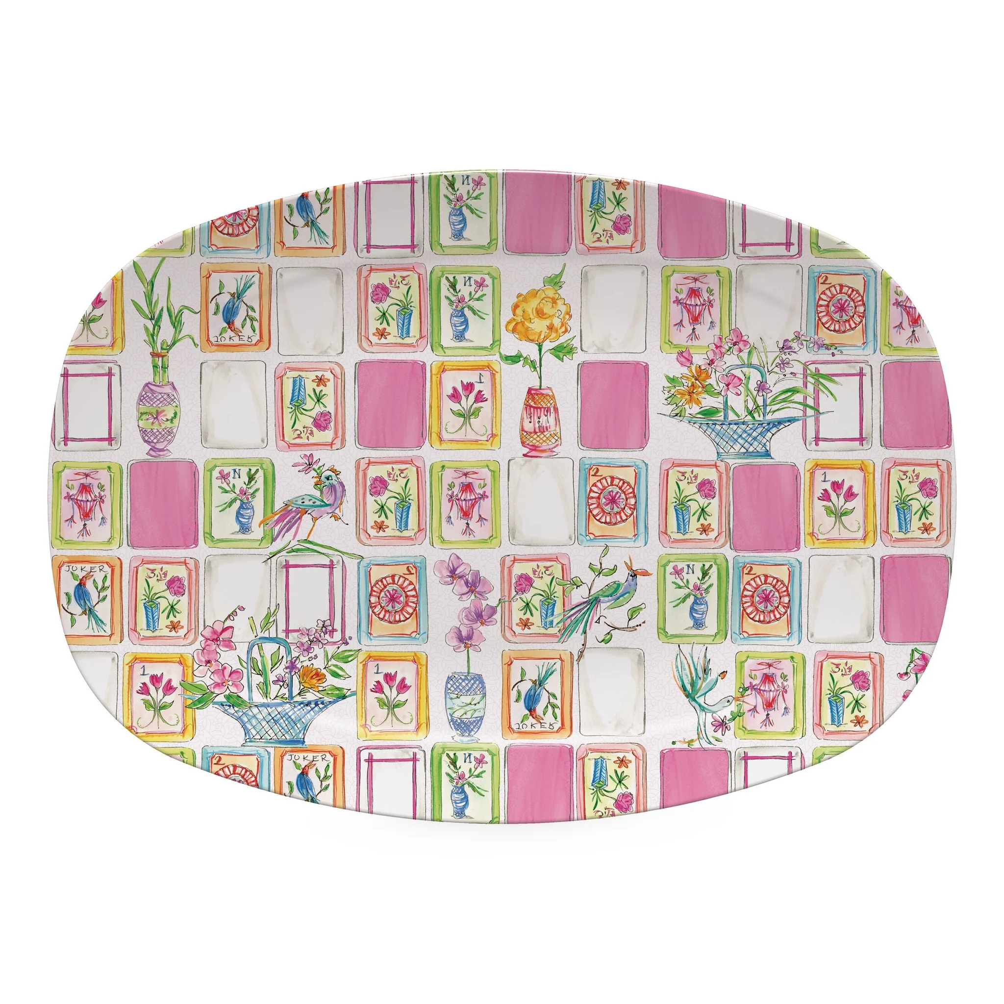 Mahjong Tile Melamine Platter