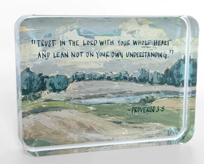 Acrylic Scripture Block - Proverbs 3:5