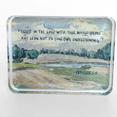 Acrylic Scripture Block - Proverbs 3:5
