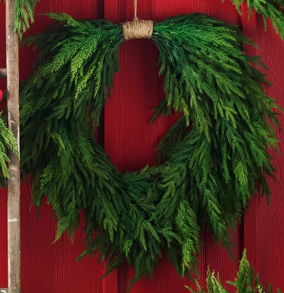Real Touch Norfolk Pine Horseshoe Wreath