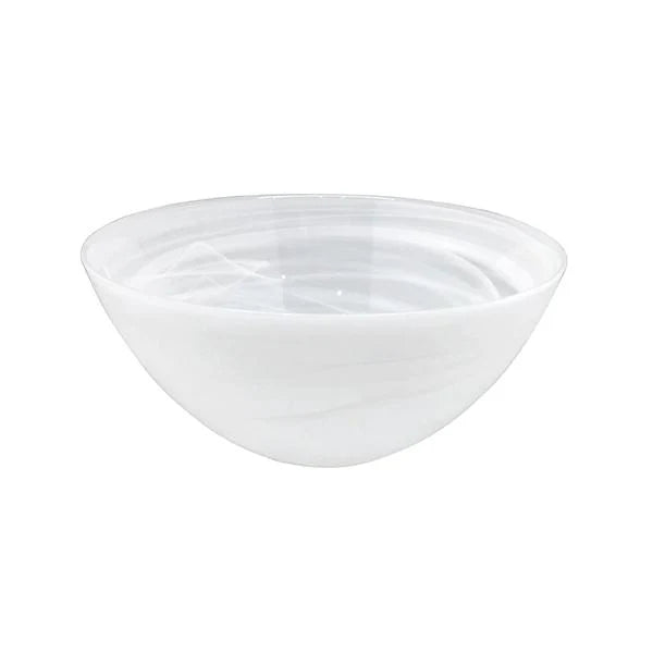 Alabaster Glass Medium Bowl -White