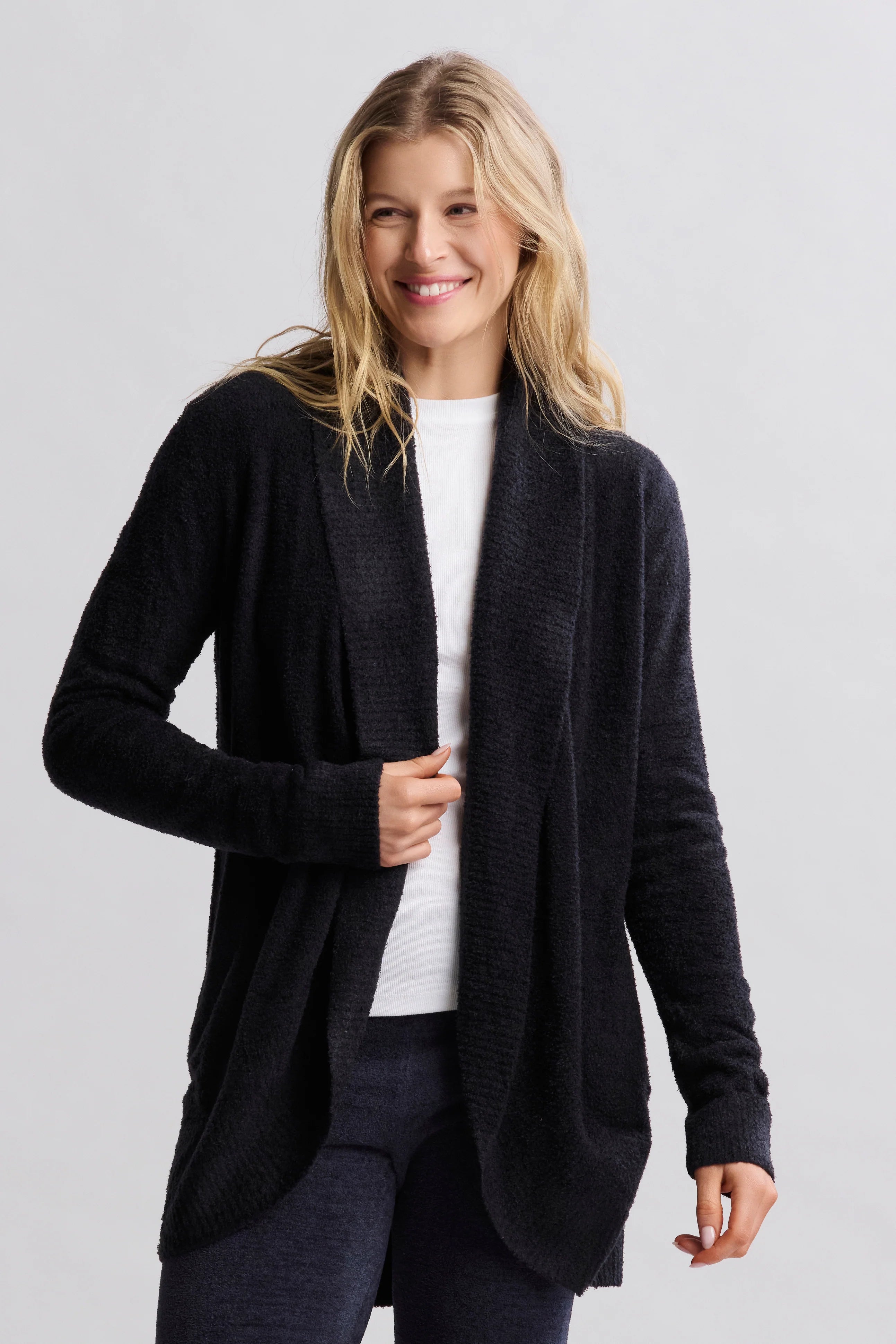 CozyChic Lite Circle Black Cardi -XL