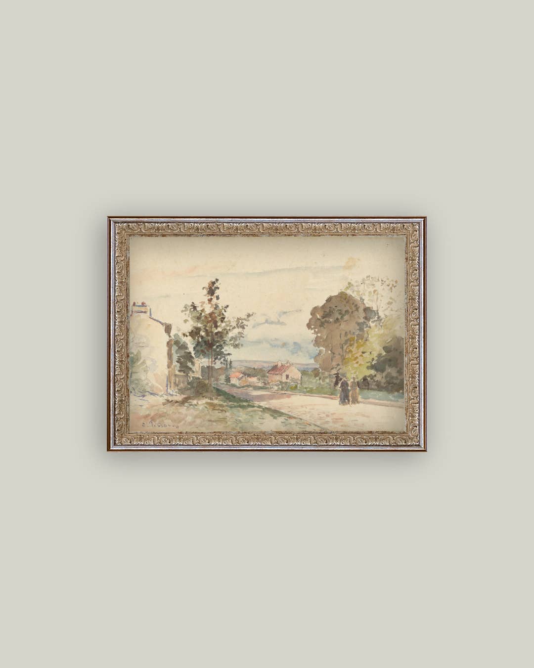 The Road From Versailles Framed Antique Art: 16x12