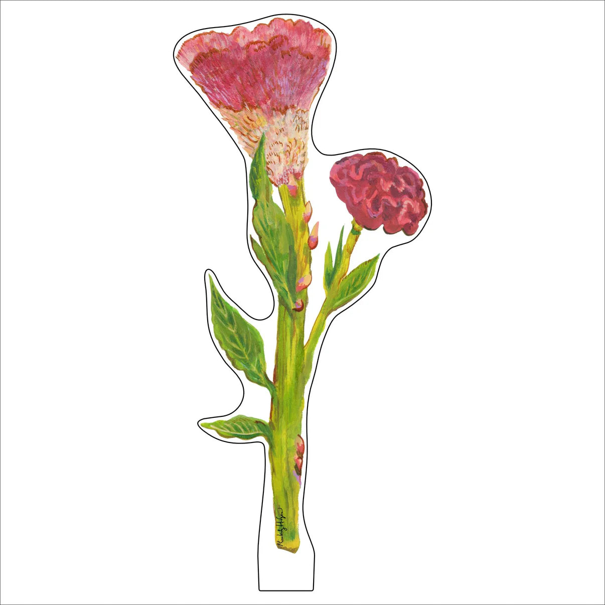 Cockscomb Acrylic Single Flower - Small