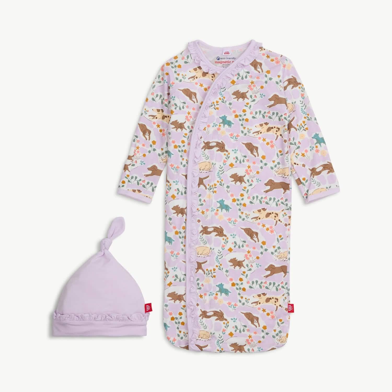 Best Fur Magnetic Gown & Hat Set with Ruffle NB-3