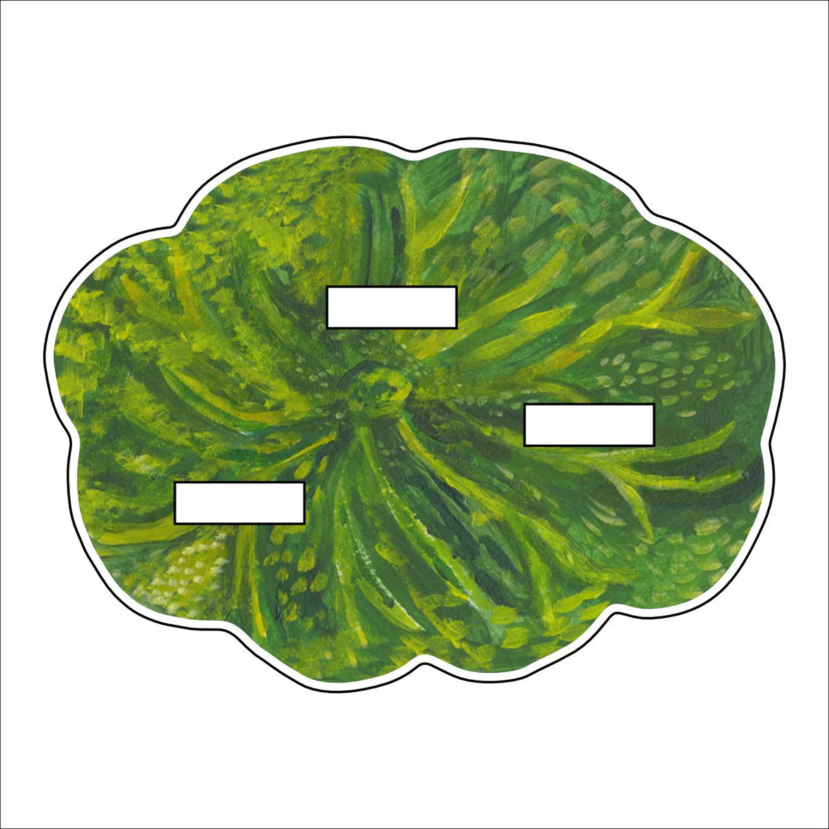 Triple Stand Green Lotus Acrylic Base  for Kimberly Stevens flowers- Large