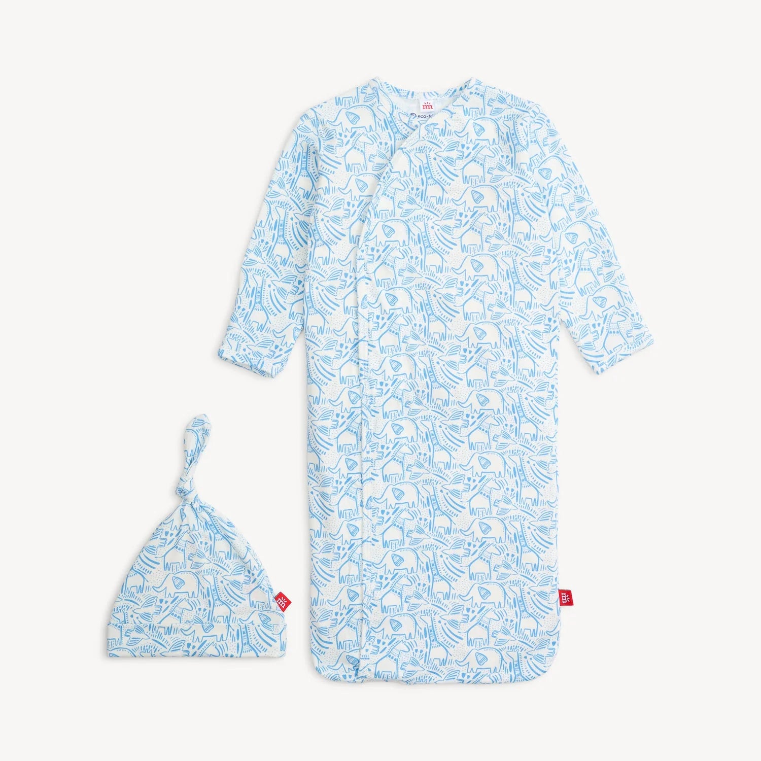 Blue Doe Skin Magnetic Gown & Hat Set - NB-3M