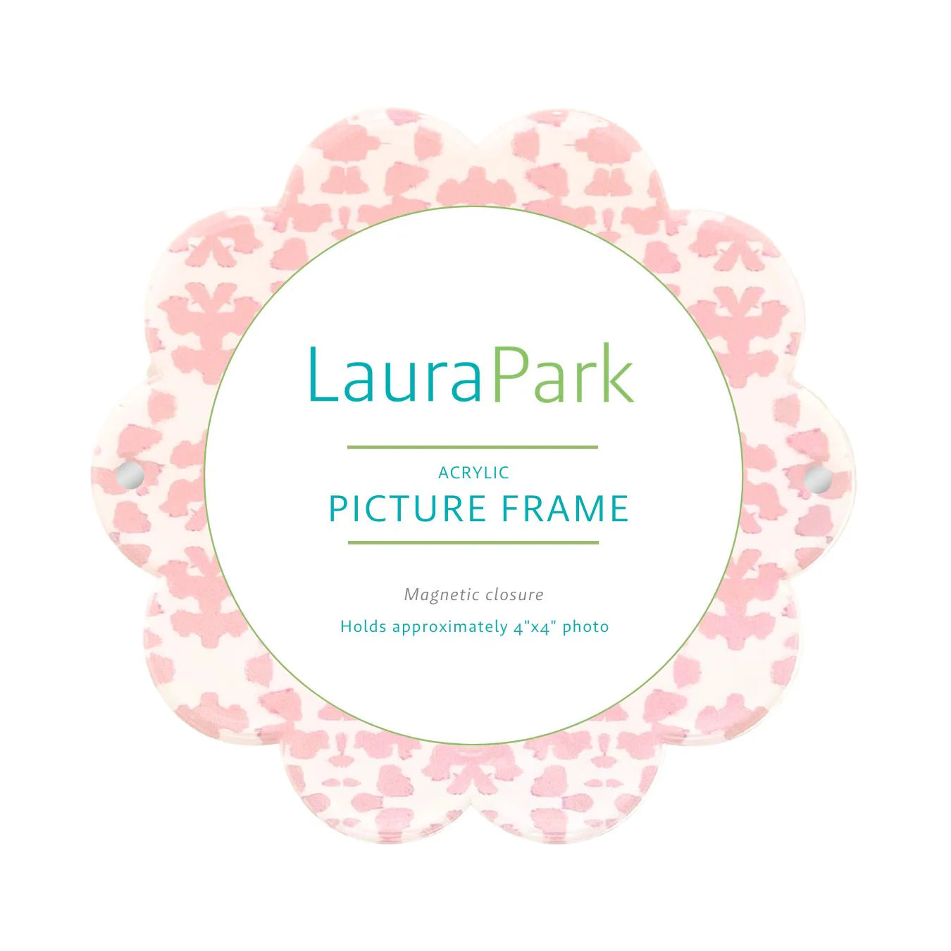 Laura Park Chintz Rose Acrylic Round Picture Frame - 4x4