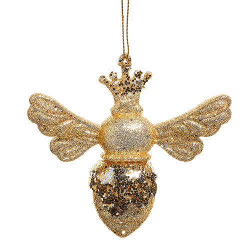 Crowned Bee Ornament -3.75"