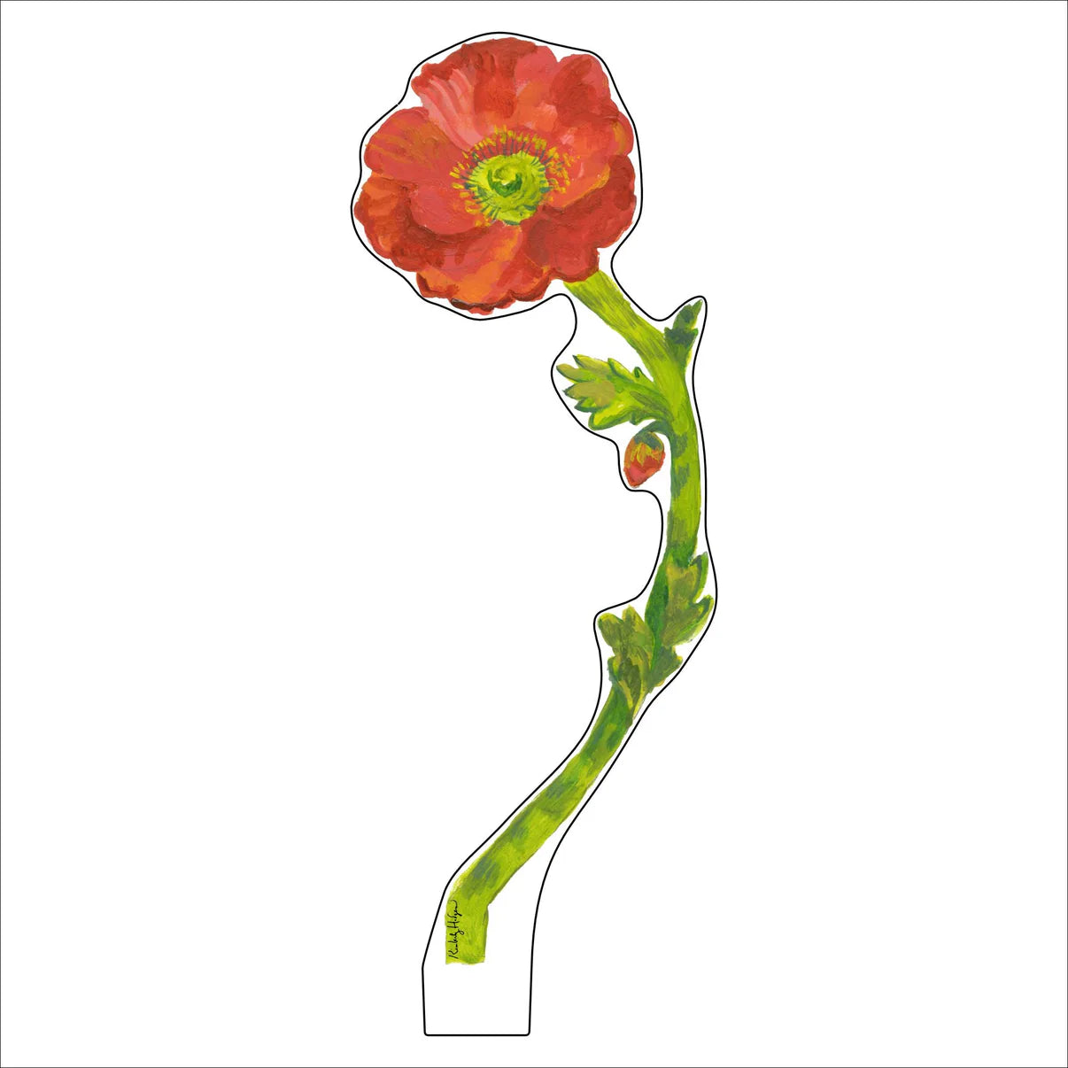 Red Iceland Poppy Acrylic - Small