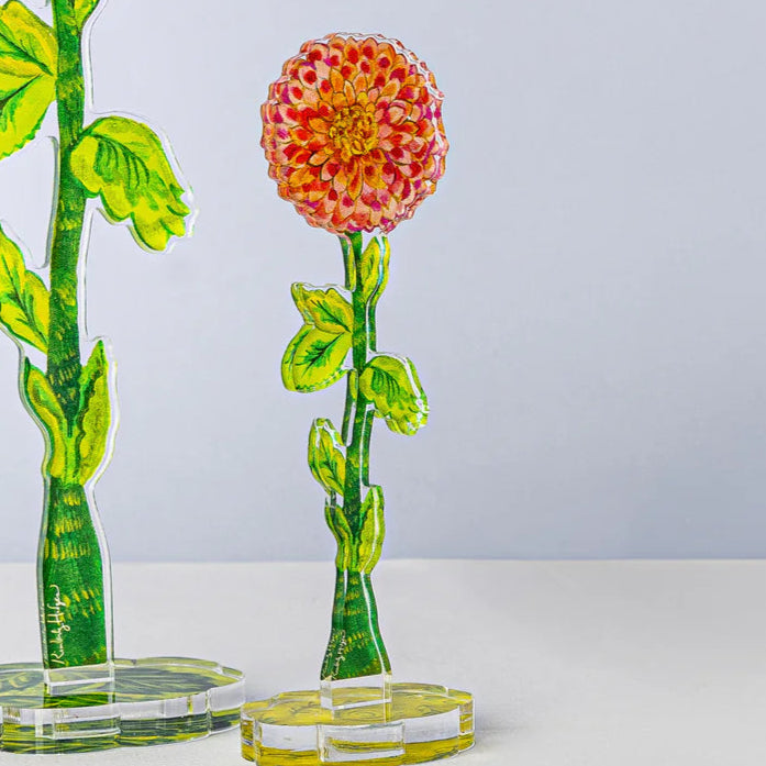 Double Stand Acrylic Leaf Flower Base Single -Large