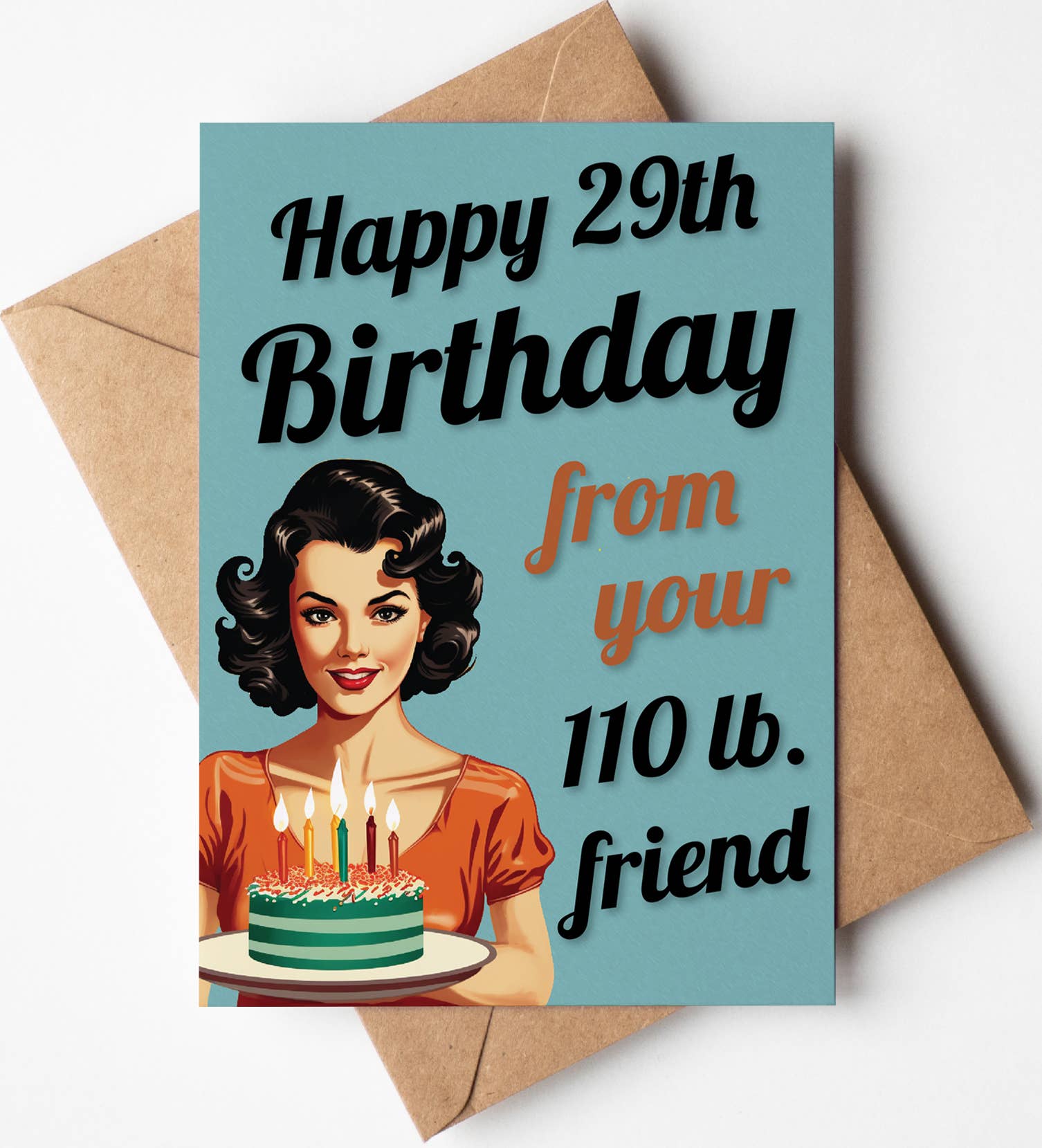 Happy 29th Birthday from your 110 lb friend Card