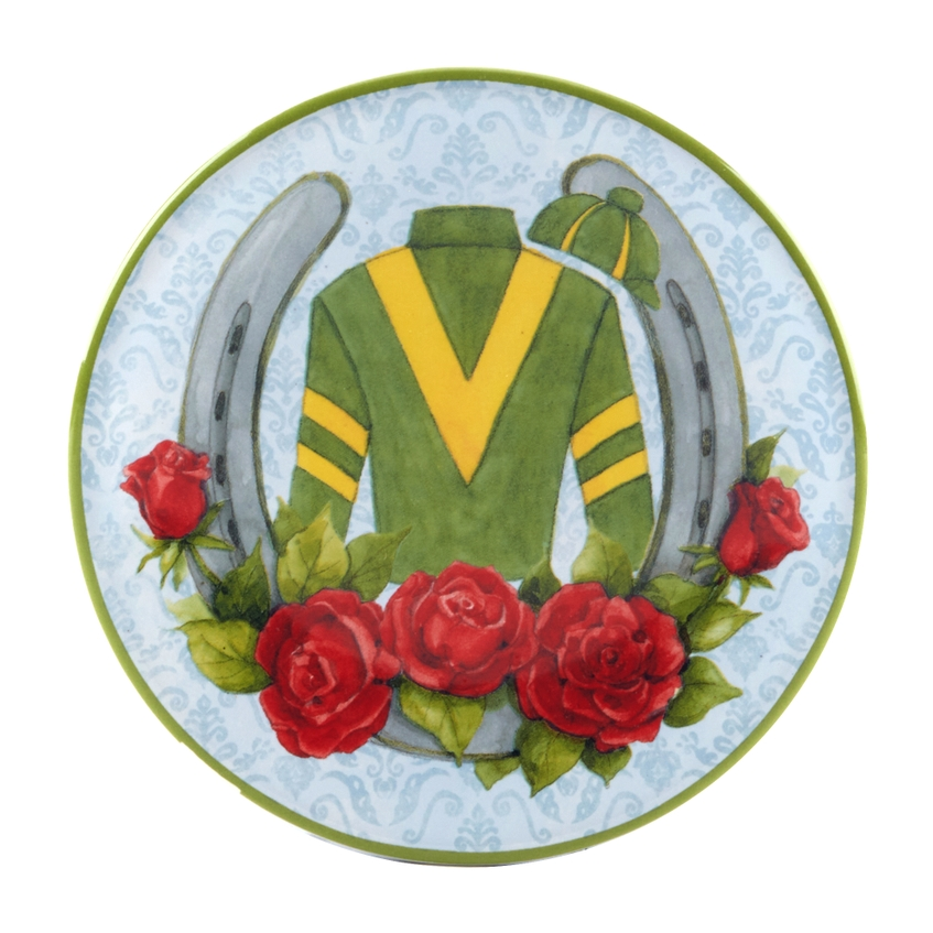 Green Jockey Silks Canape Plates -  Day at the Races (Copy) (Copy)