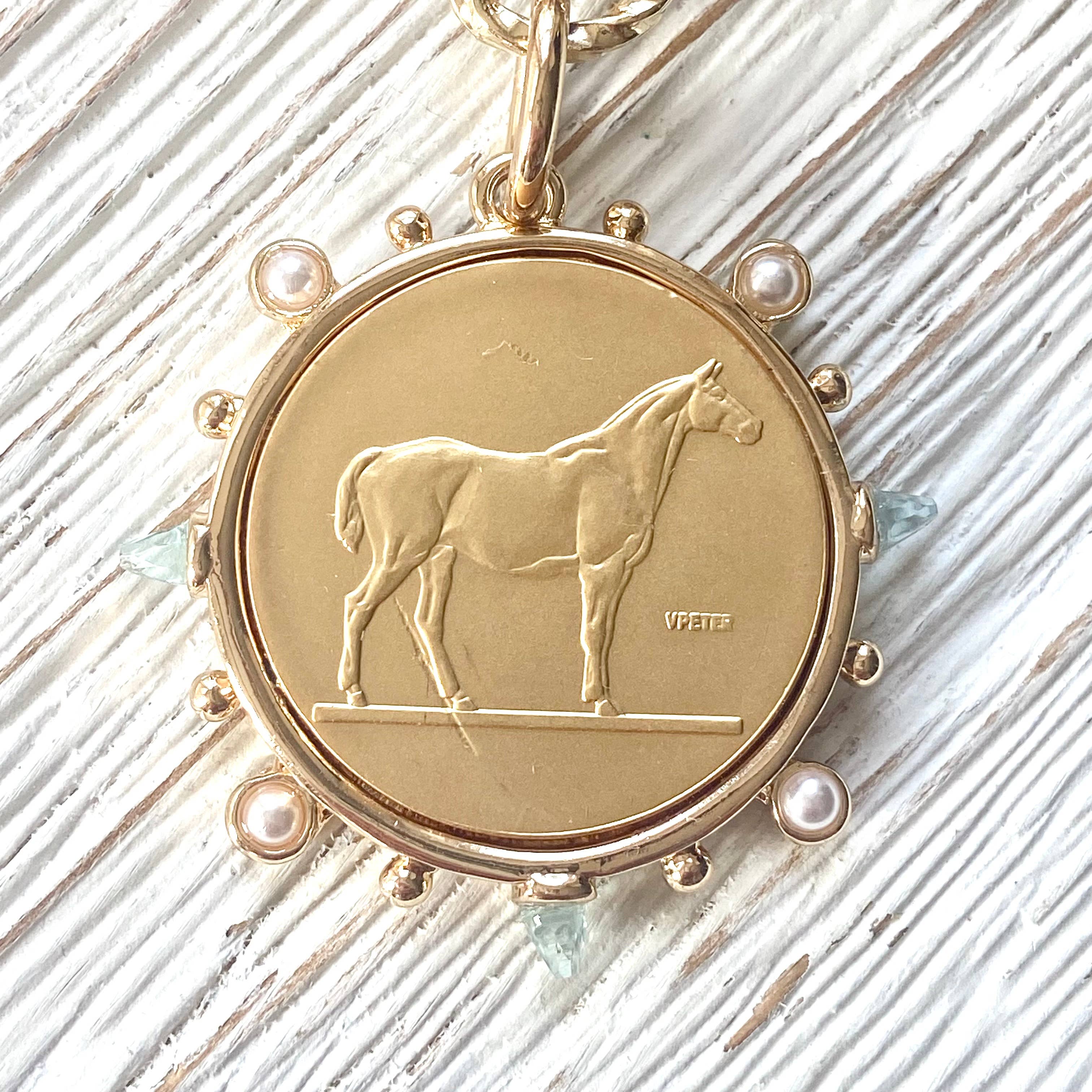 Horse coin equestrian jewelry derby boutique salon