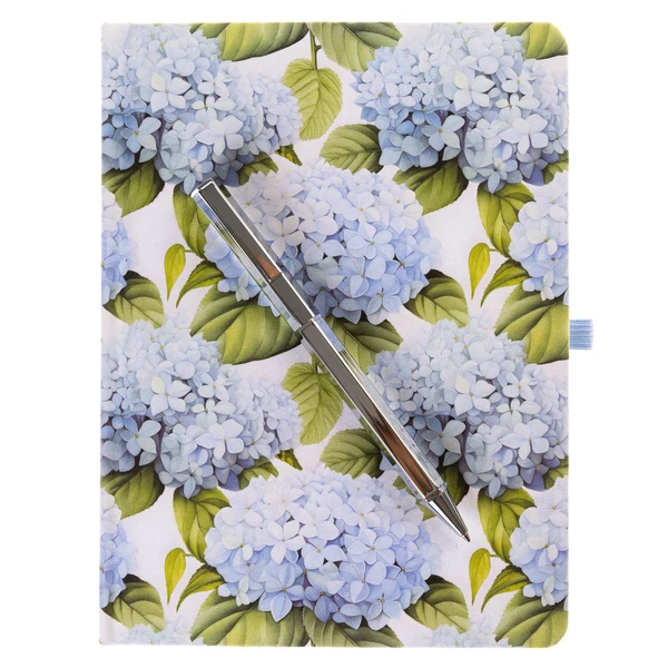 La Petite Presse Hortensia - Fabric-Bound Journal with Pen