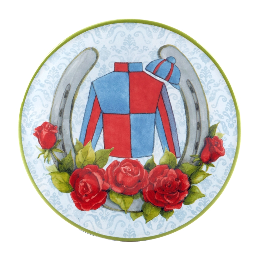 Blue & Red Jockey Silks Canape Plates -  Day at the Races (Copy)