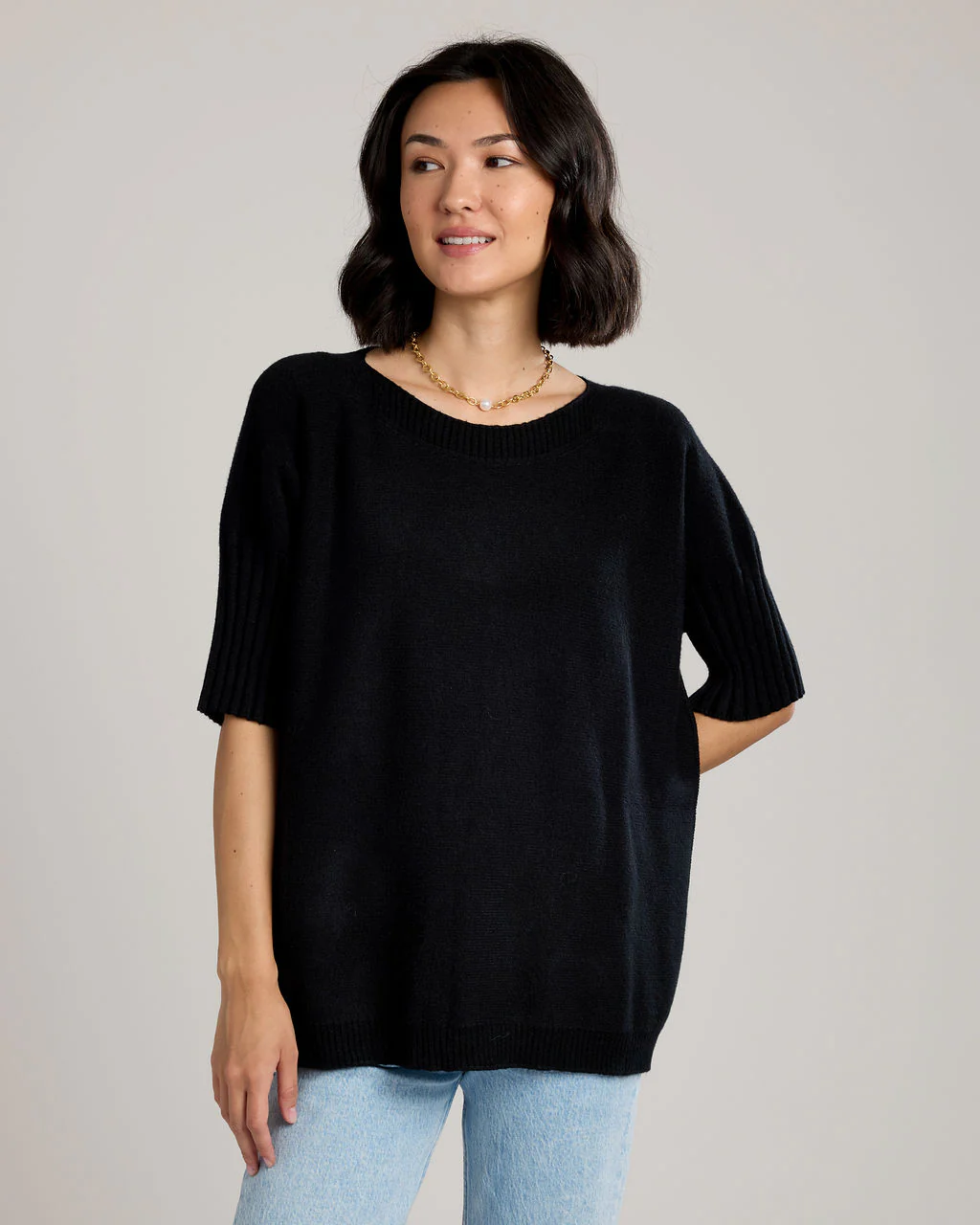 Caterina Short Sleeve Knit Sweater