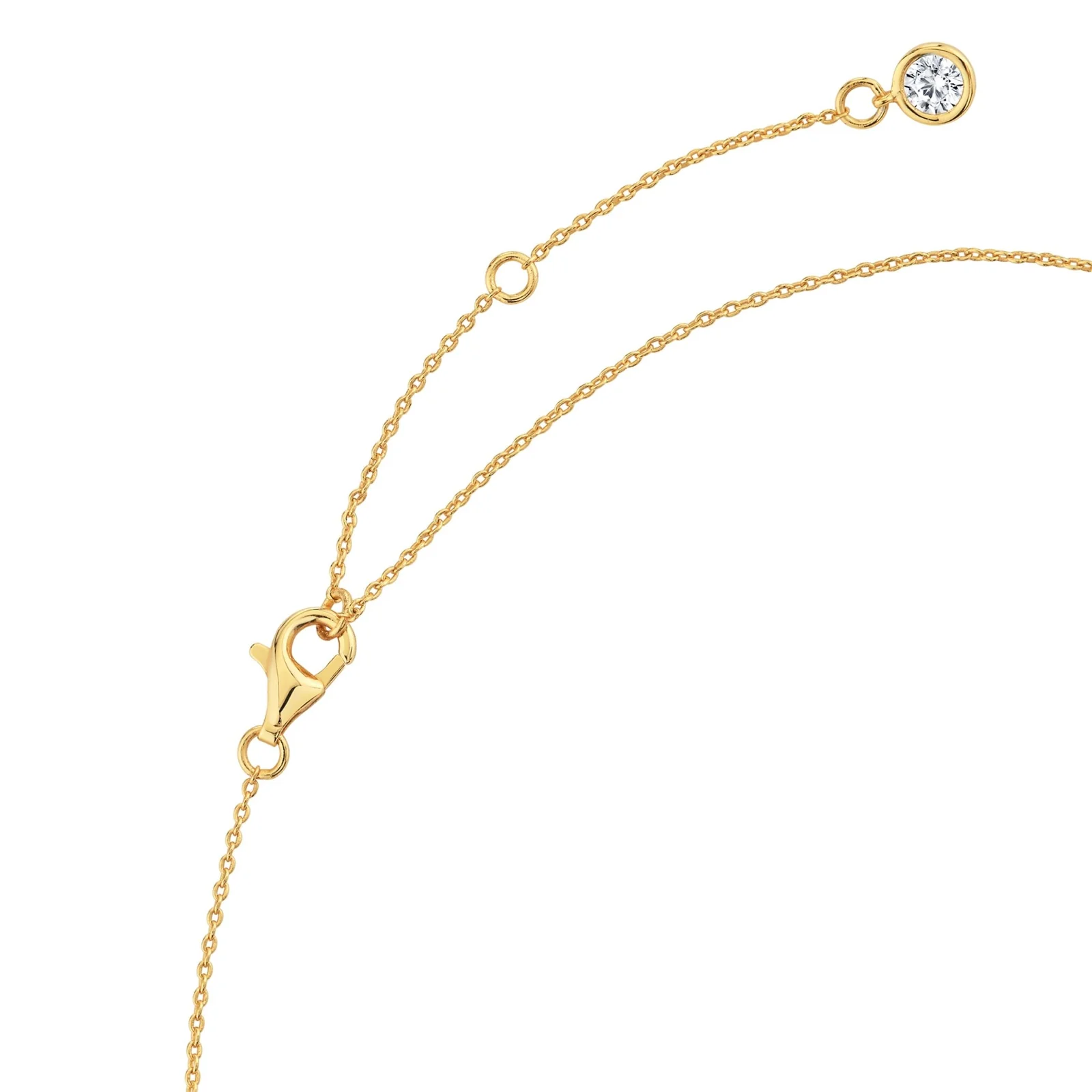 Brilliant Cut Solitaire Pendant Necklace Finished in Gold