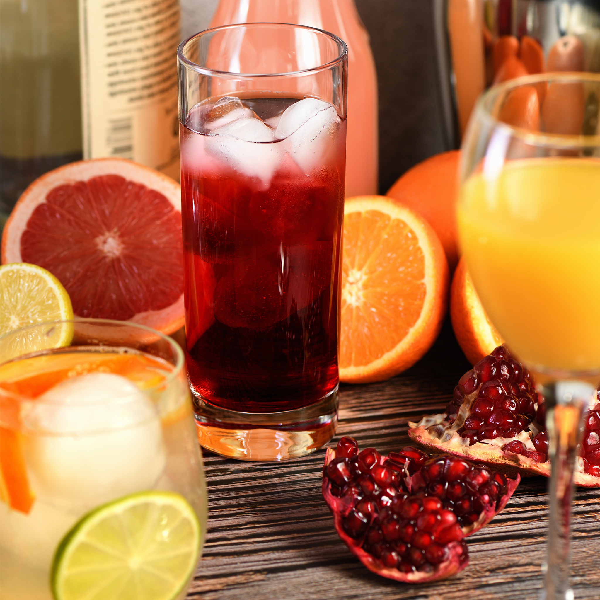 Cocktail Mix Shots: Pomegranate Prosecco Smash