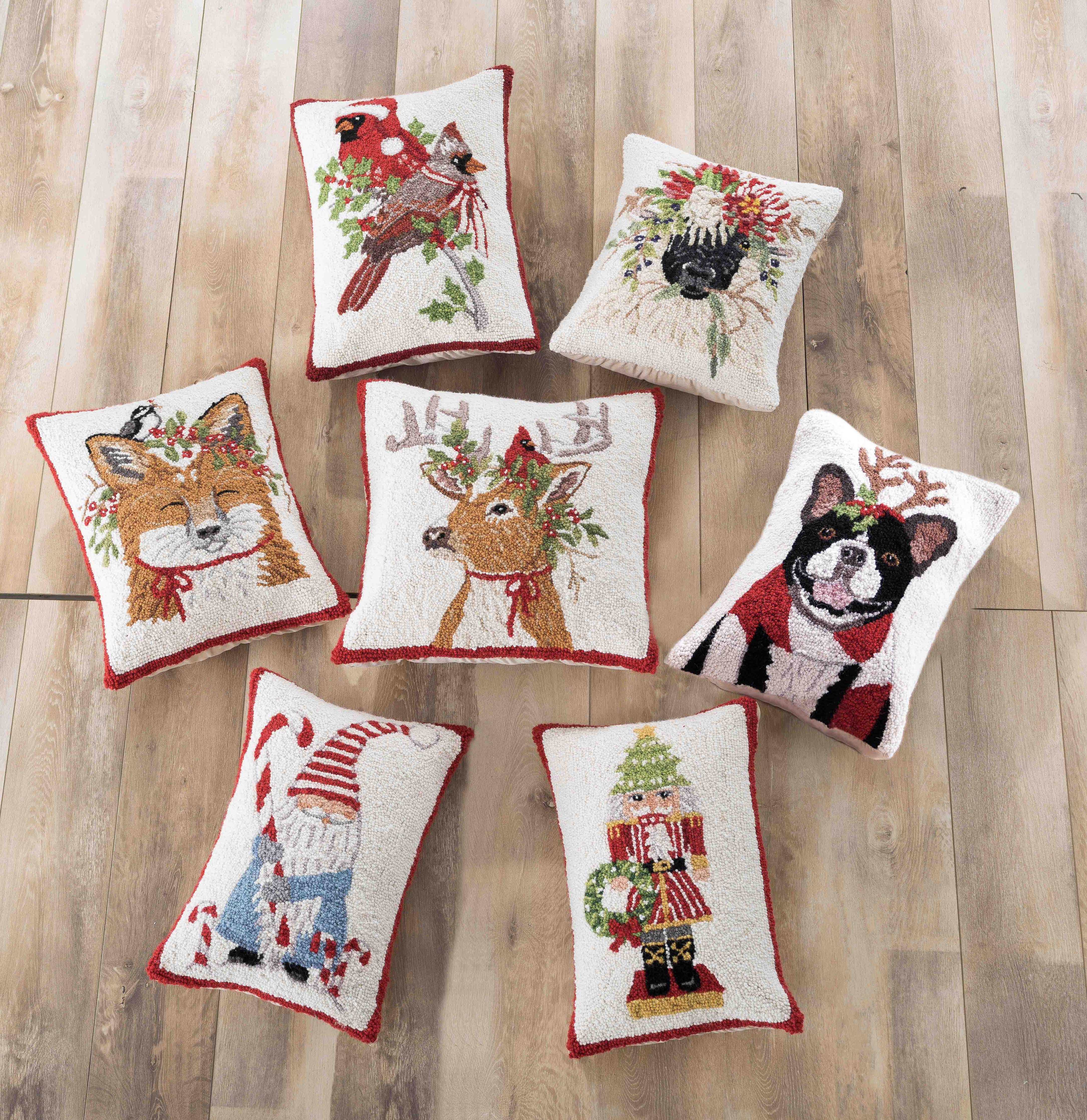 Fox Chickadee Hook Pillow - Mary Lake Thompson