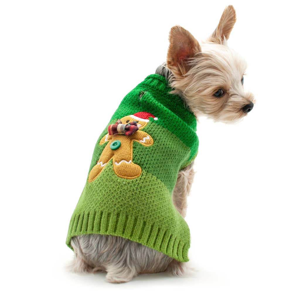 Dog Sweater Gingerbread Man : Small