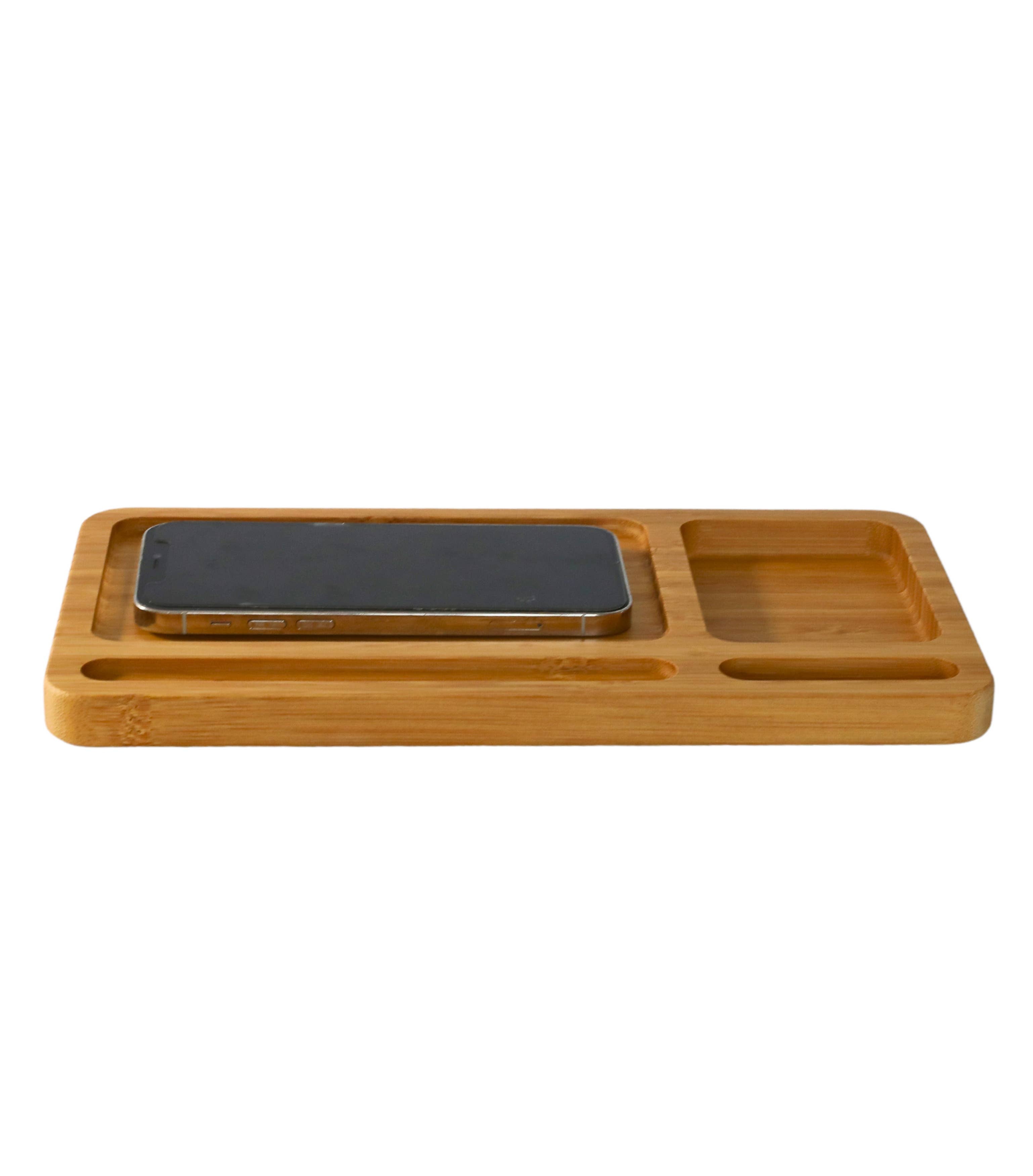 Bamboo Wireless Phone Charger Valet