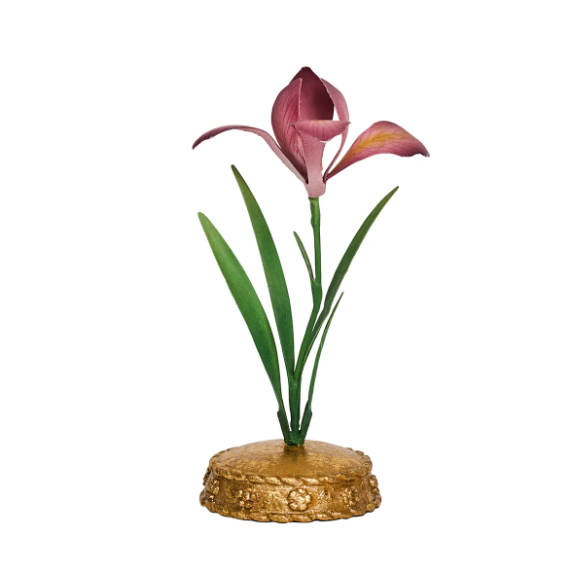 Hand-Painted Iris Placecard Holder-Pink