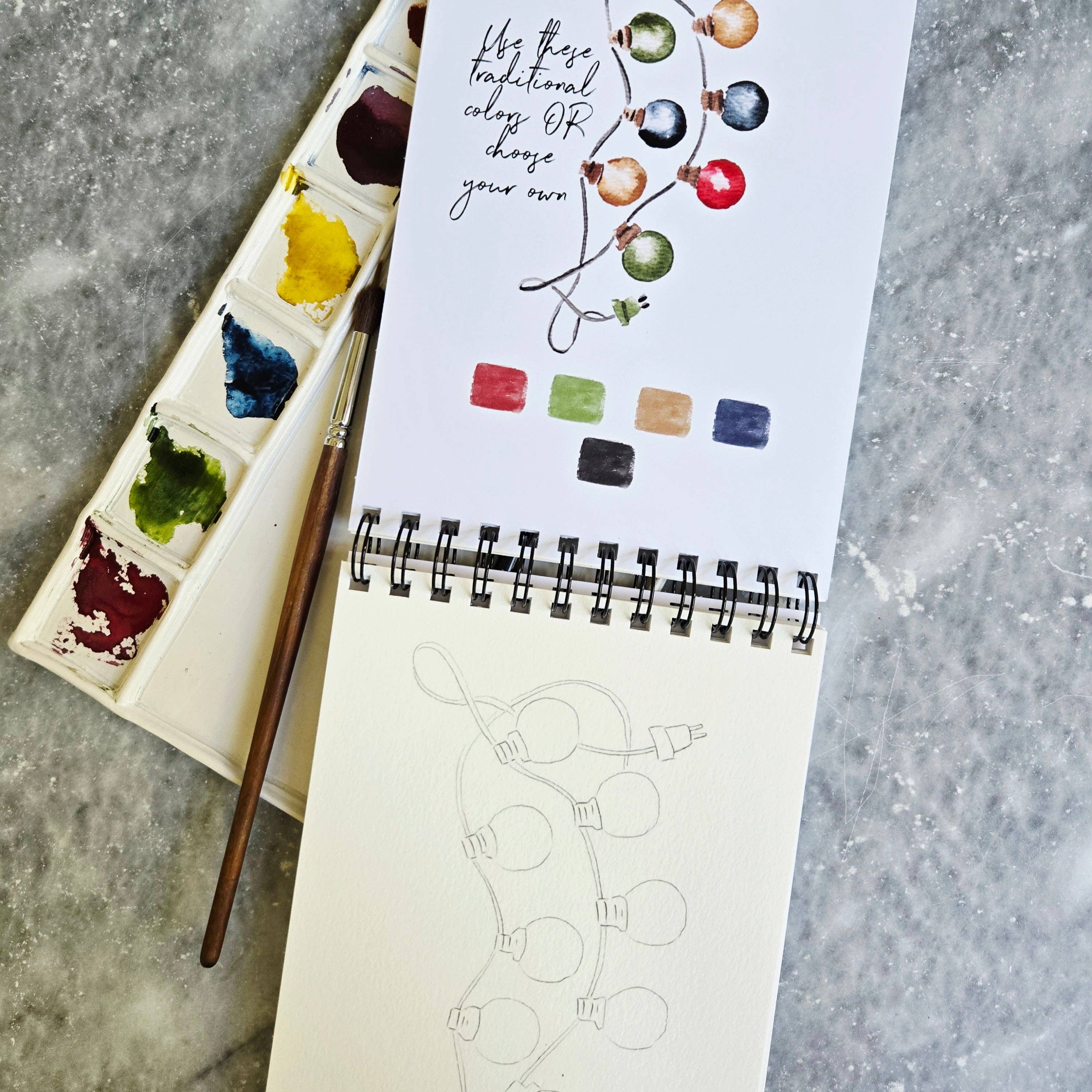 Watercolor Workbook, Spiral Bound, Christmas