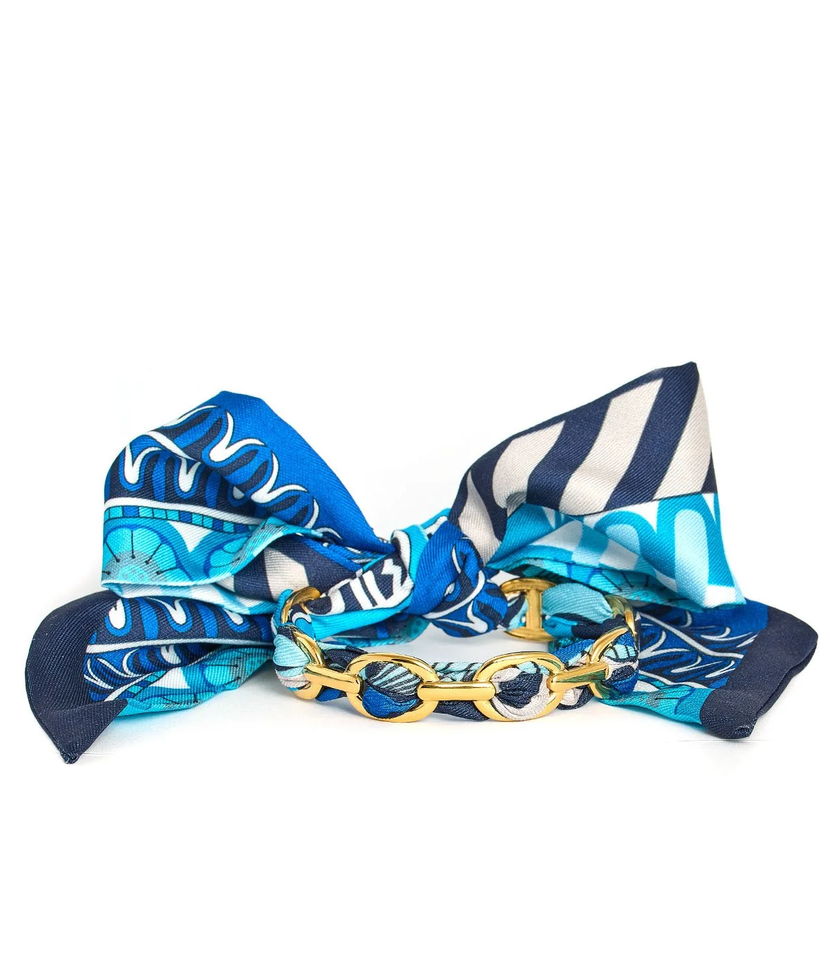 Emma Cuff with Blue Riviera Scarf
